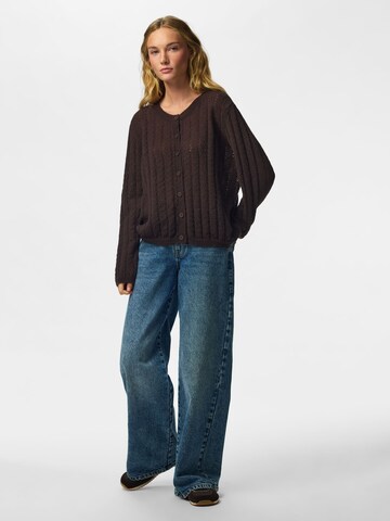 PIECES Strickjacke 'PCAda' in Braun
