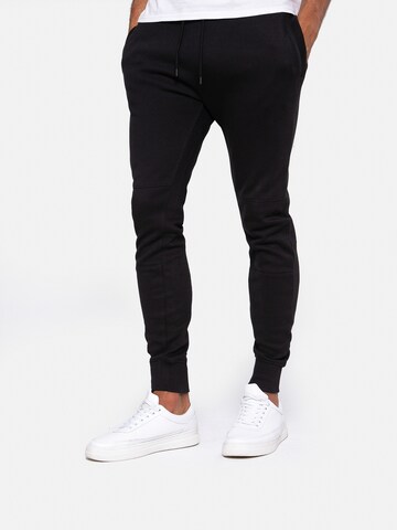 Threadbare Tapered Pants in Black: front