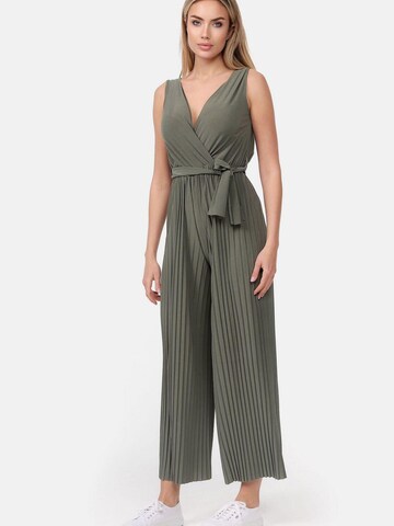 Worldclassca Jumpsuit 'Women Jumpsuit Pleated Overall Uni' in Green: front