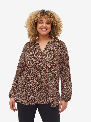 Zizzi Blouse 'Caanni' in Brown: front