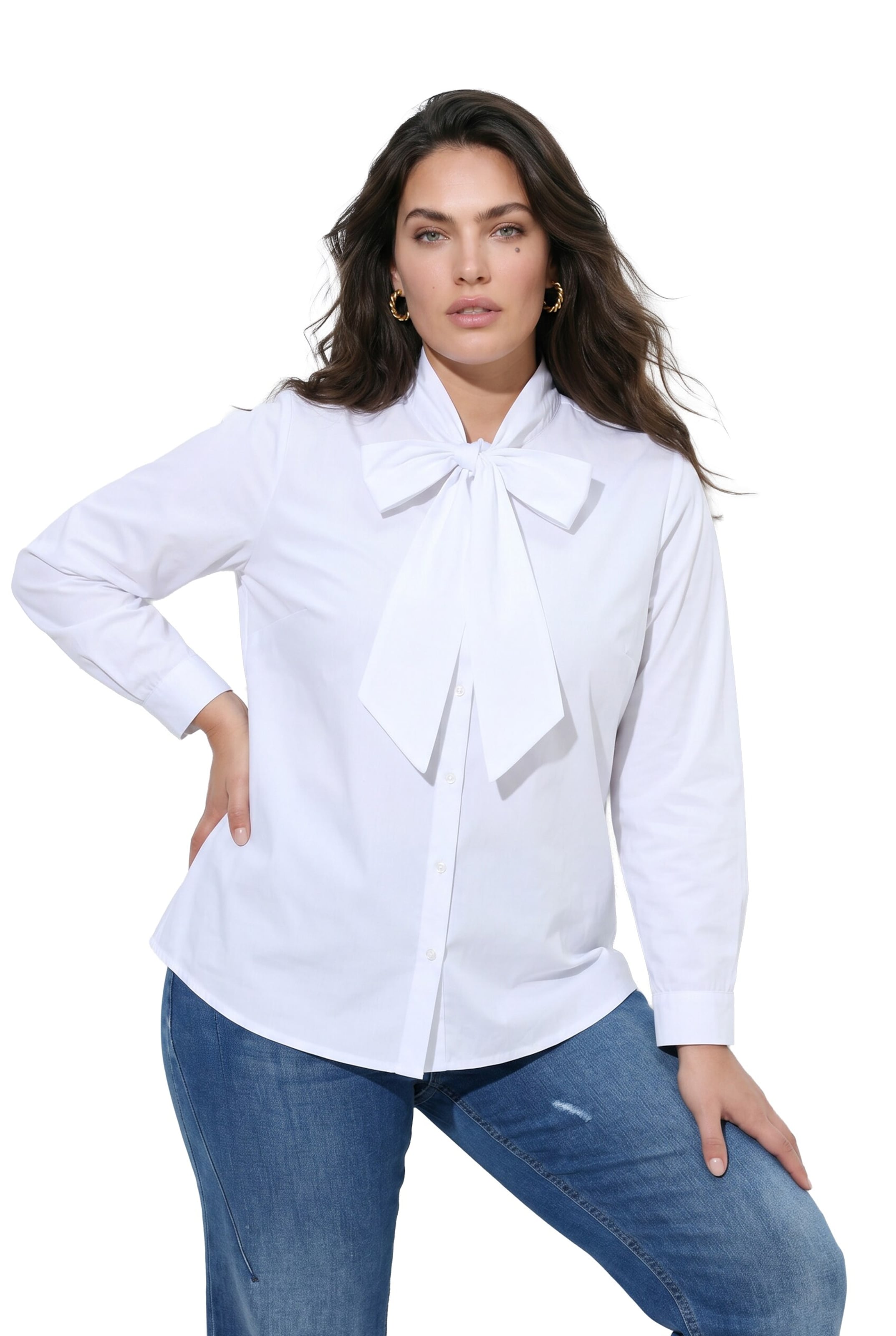 Ulla Popken Blouse in White: front