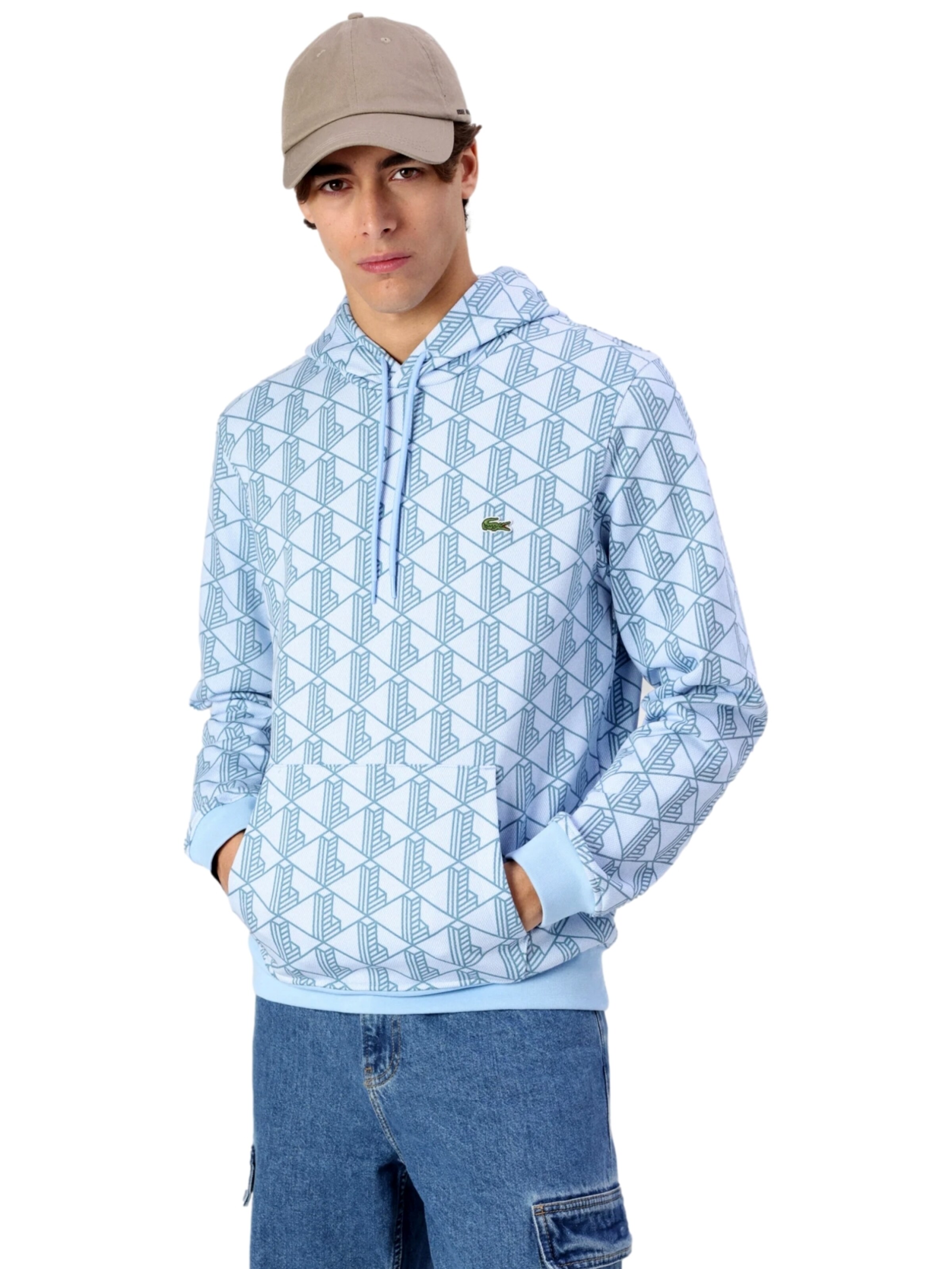 Felpa di LACOSTE in blu