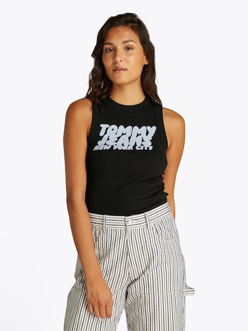 Top di Tommy Jeans in nero: frontale