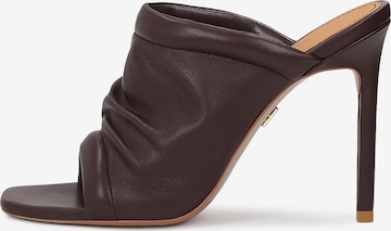 Kazar Mules in Brown: front