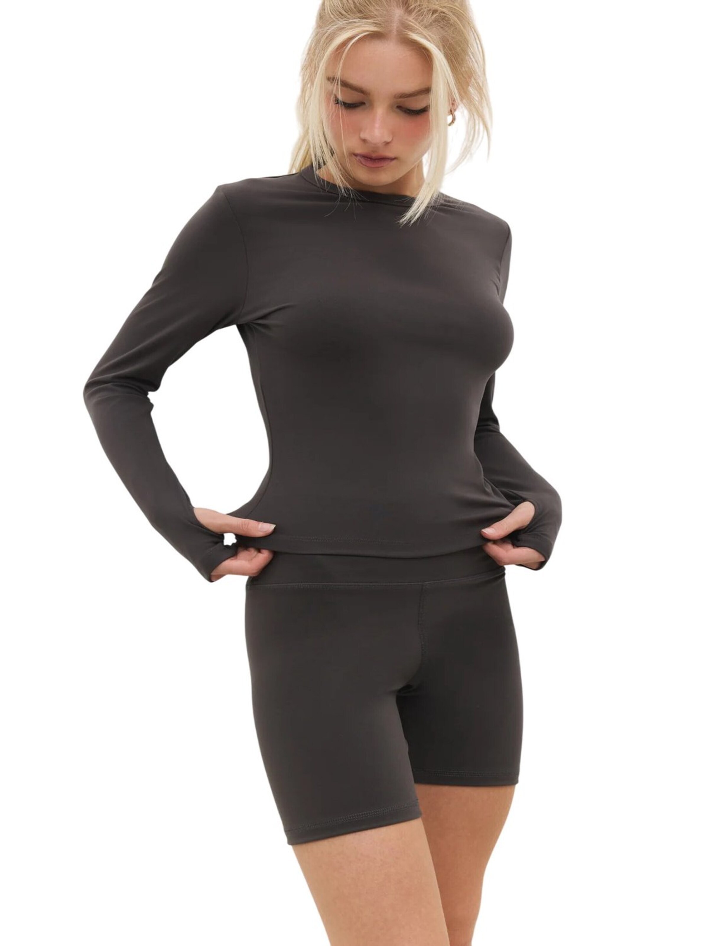 No Matter What Skinny Leggings in Grau