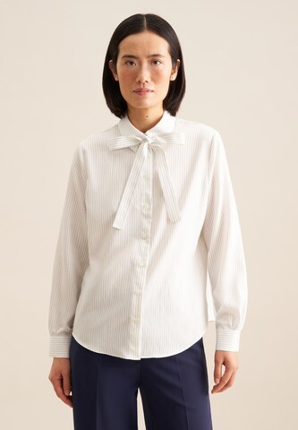 Chemisier 'Schwarze Rose' SEIDENSTICKER en blanc : devant