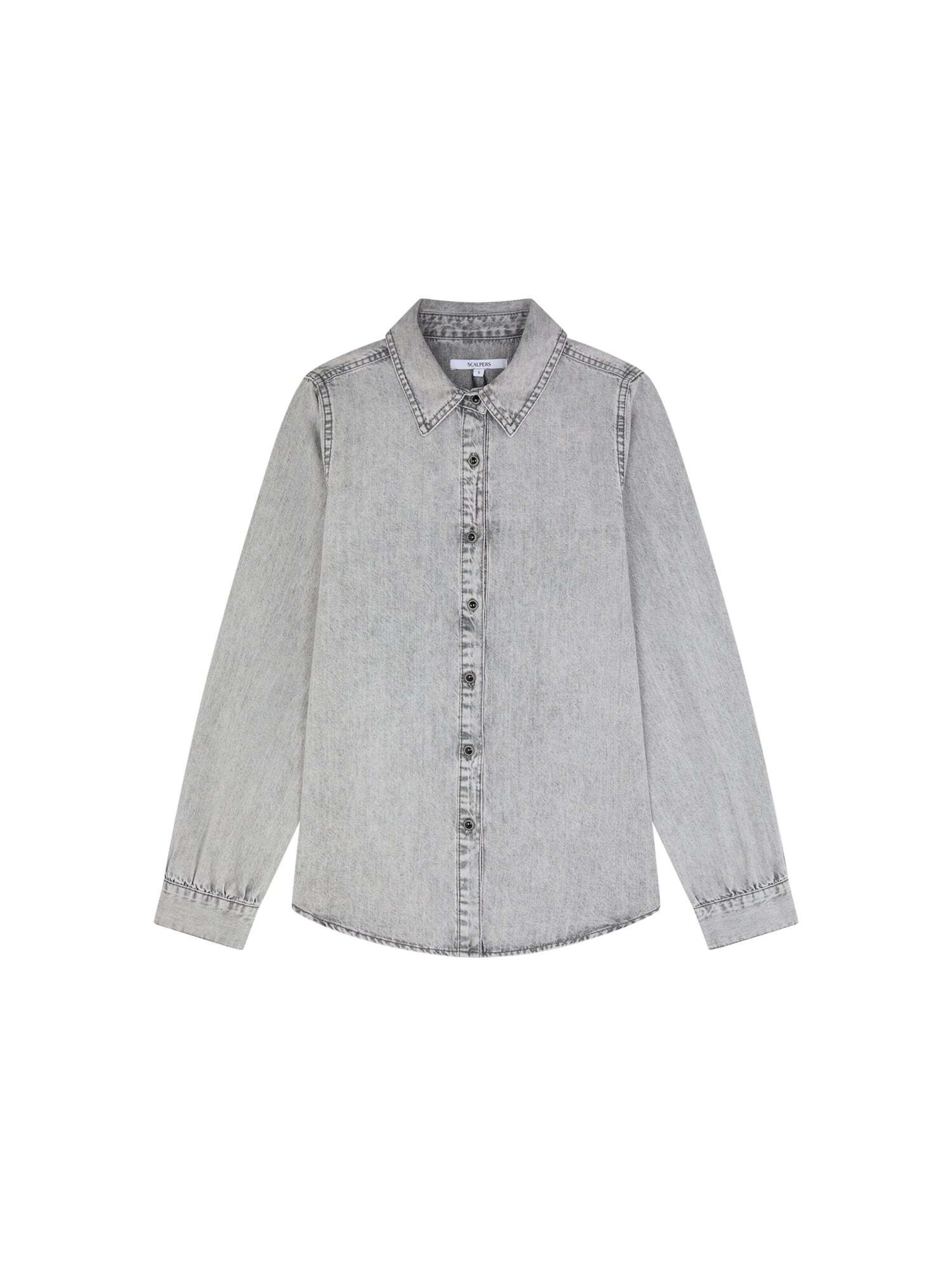 Scalpers Bluse in Grau: Vorderseite
