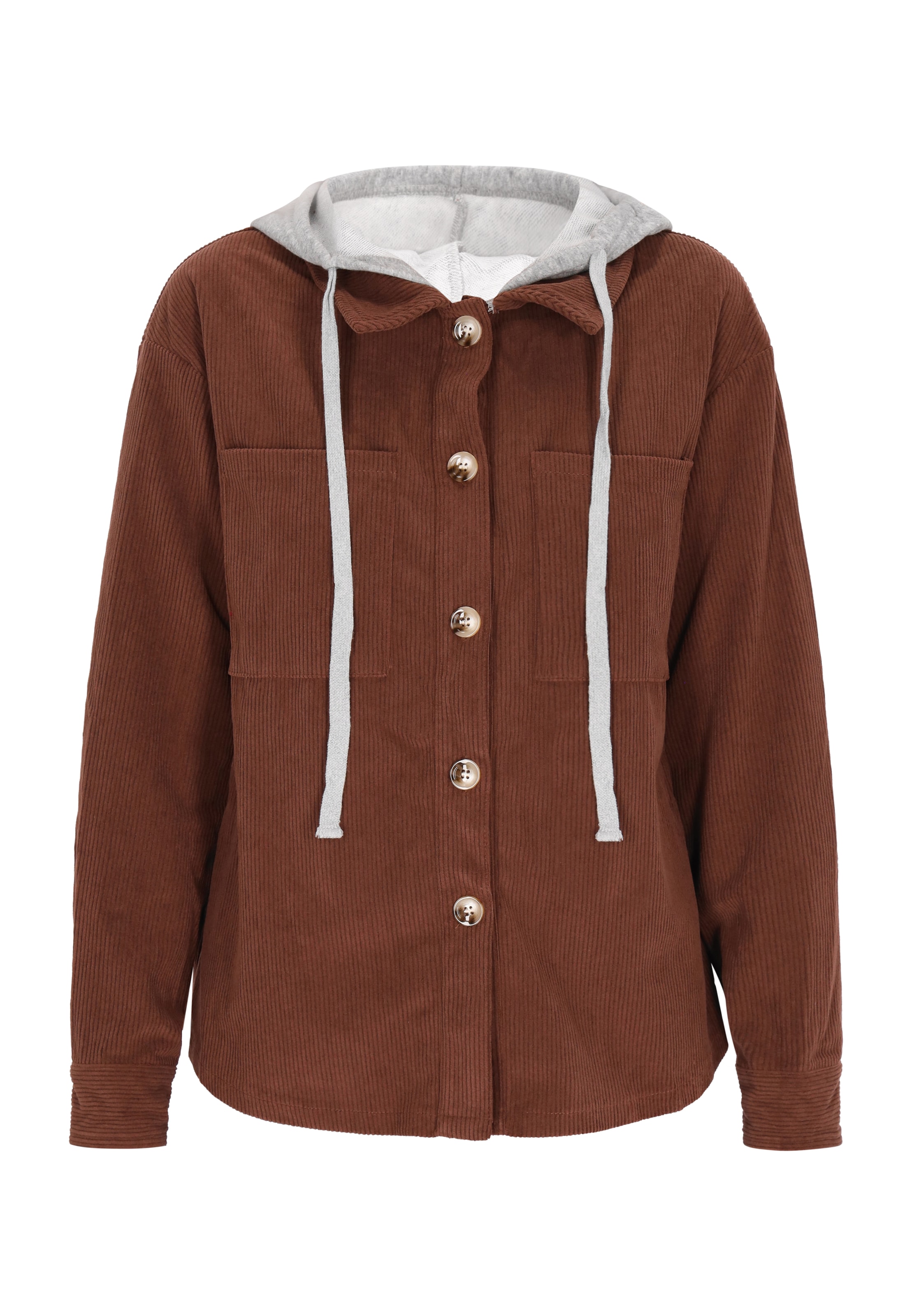 MYMO Přechodná bunda – hnědá: přední strana