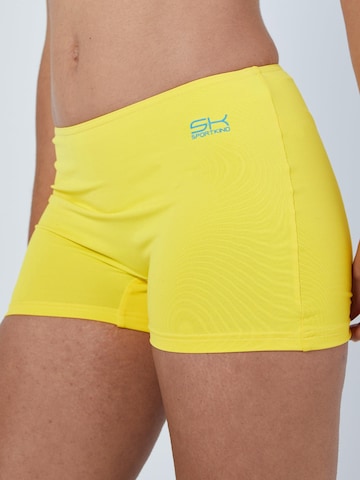 SPORTKIND Skinny Sporthose 'Short Tights'‌‌‌‌‌‌‌ in Gelb