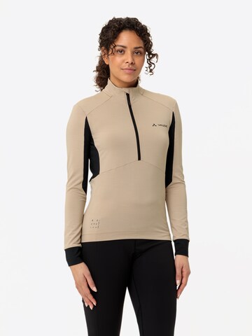 VAUDE Performance shirt 'Kuro HFZ LS TR' in Beige: front