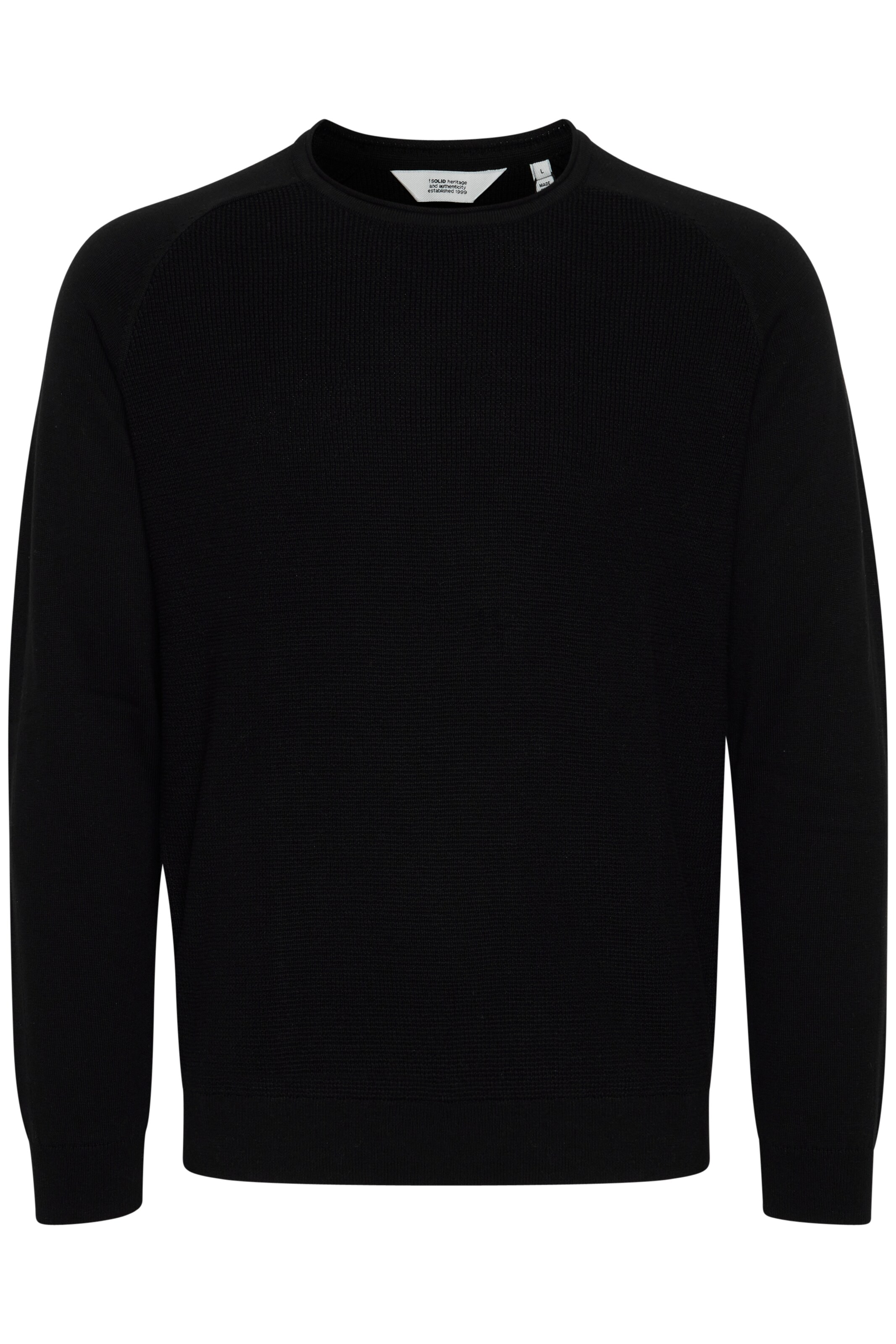 !Solid Sweater 'Tash' in Black: front