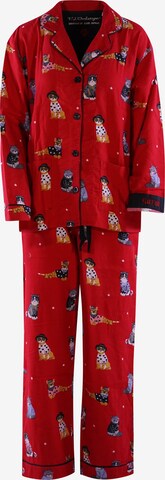 PJ Salvage Pyjama in Rood: voorkant