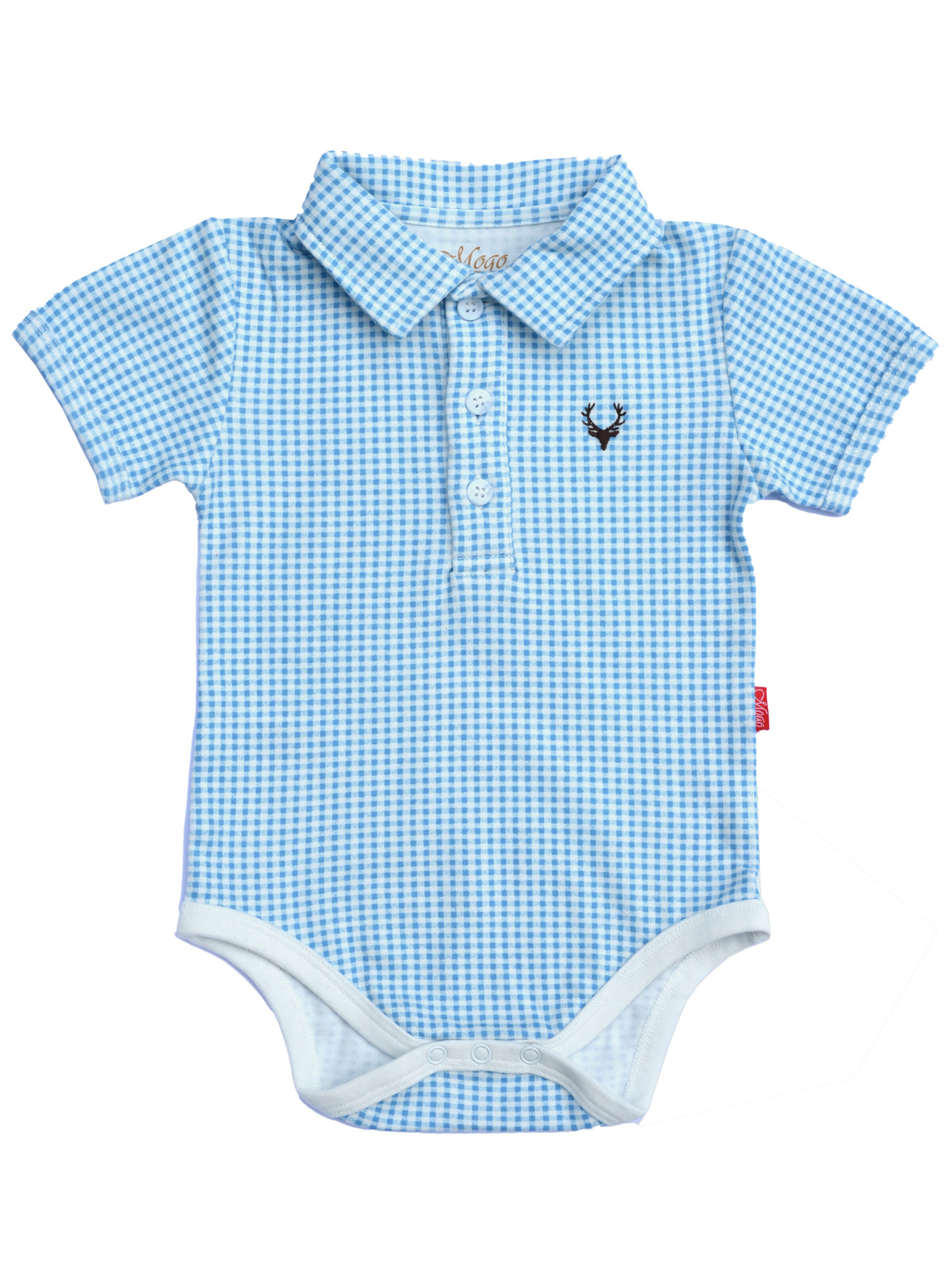 Mogo Strampler/Body 'Mogobody'‌‌‌‌‌‌ in Blau: Vorderseite