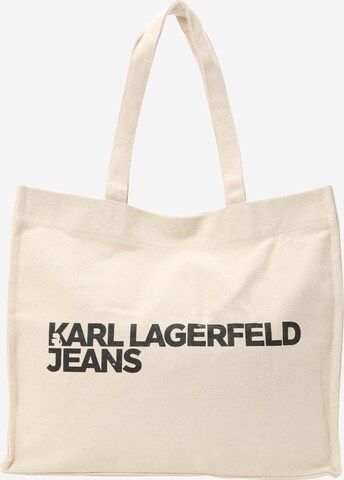 KARL LAGERFELD JEANS Nákupní taška – bílá: přední strana