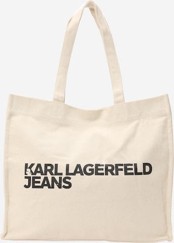 KARL LAGERFELD JEANS Nakupovalna torba | bela barva: sprednja stran