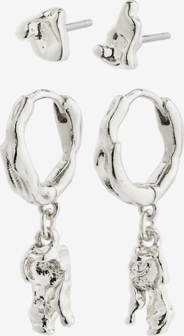 Boucles d'oreilles 'Sea' Pilgrim en argent : devant