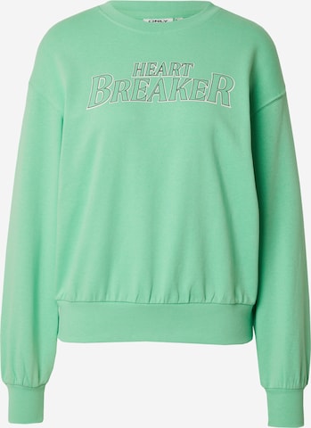 ONLY Sweatshirt 'CARMEN' in Green: front