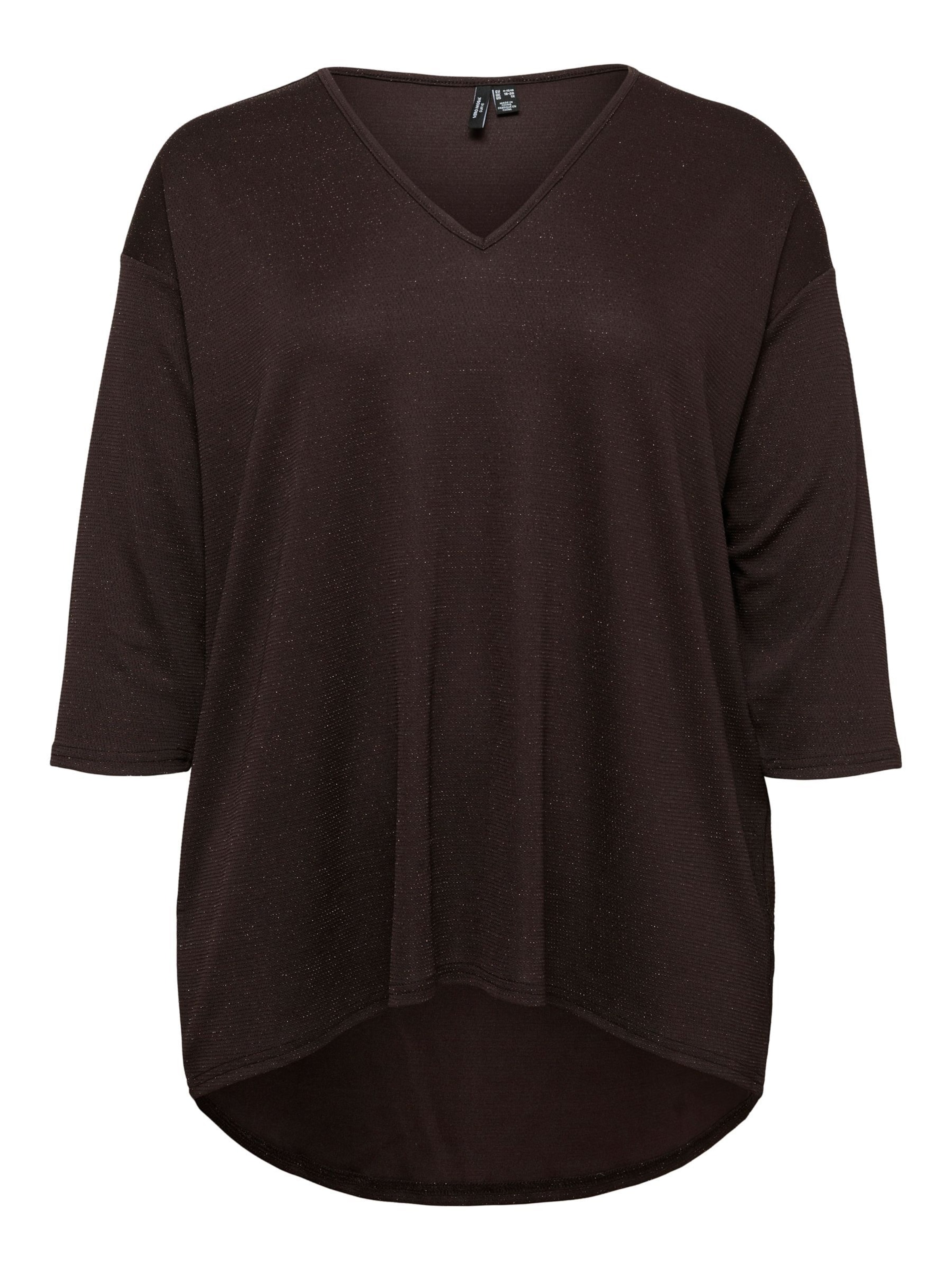 T-shirt 'KANVA' Vero Moda Curve en marron : devant