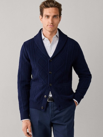 Hackett London Strickjacke in Blau: Vorderseite