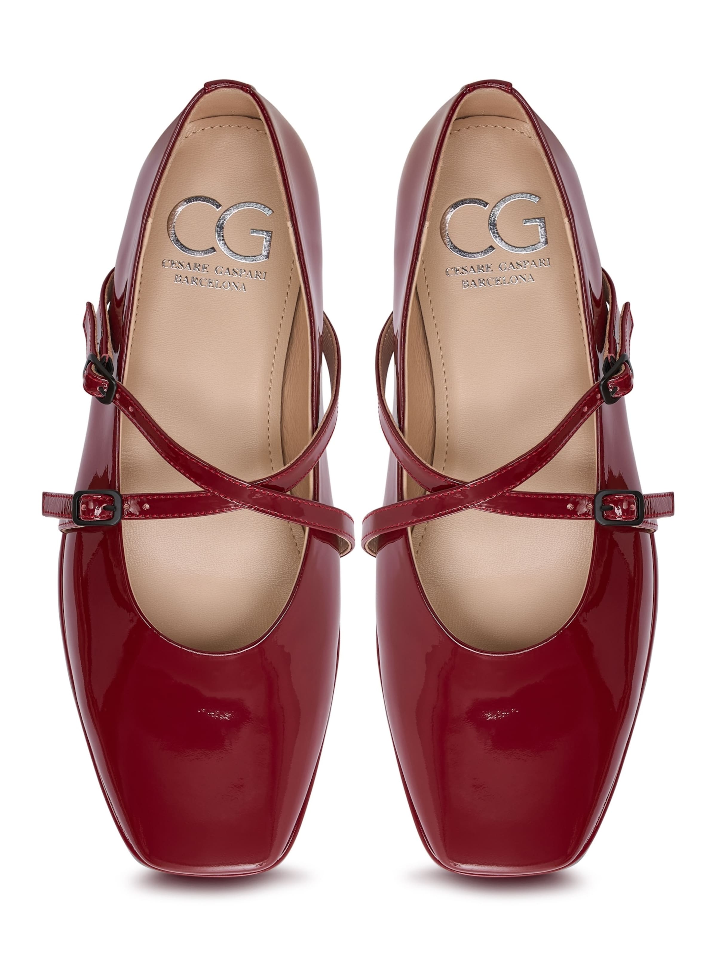 CESARE GASPARI Riemchenballerina in Rot