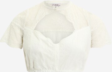 Camicia per costume tradizionale 'Henni-Ninette' di MARJO in bianco: frontale
