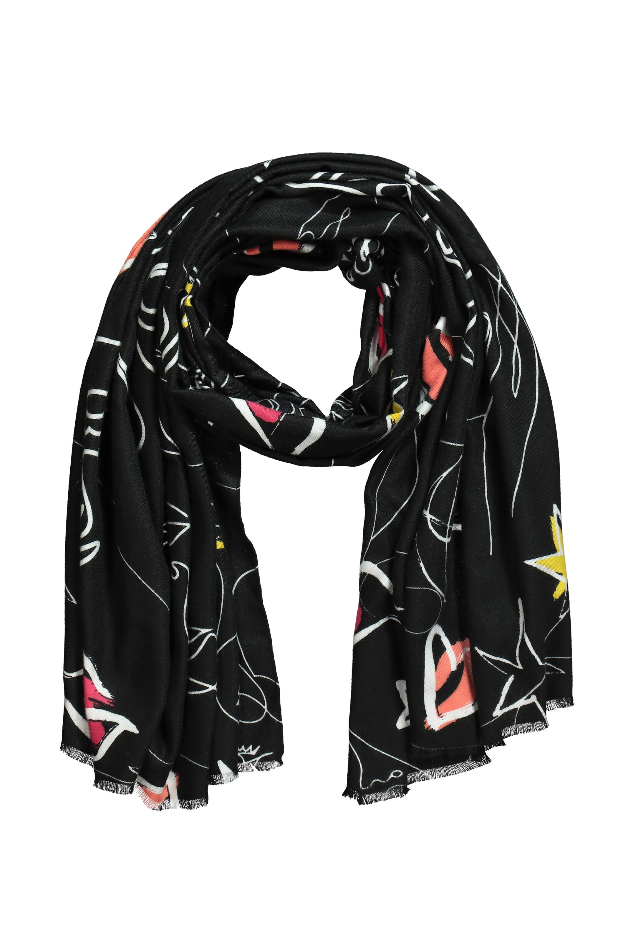 JP1880 Sjaal in Zwart: voorkant