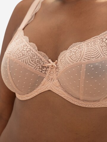 SugarShape T-shirt BH 'Clara Lace' in Beige