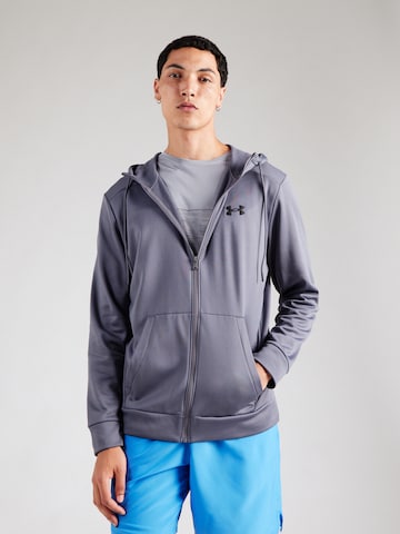 Veste en polaire fonctionnelle UNDER ARMOUR en gris : devant