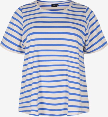 Zizzi Shirt 'VIVI' in Blauw: voorkant