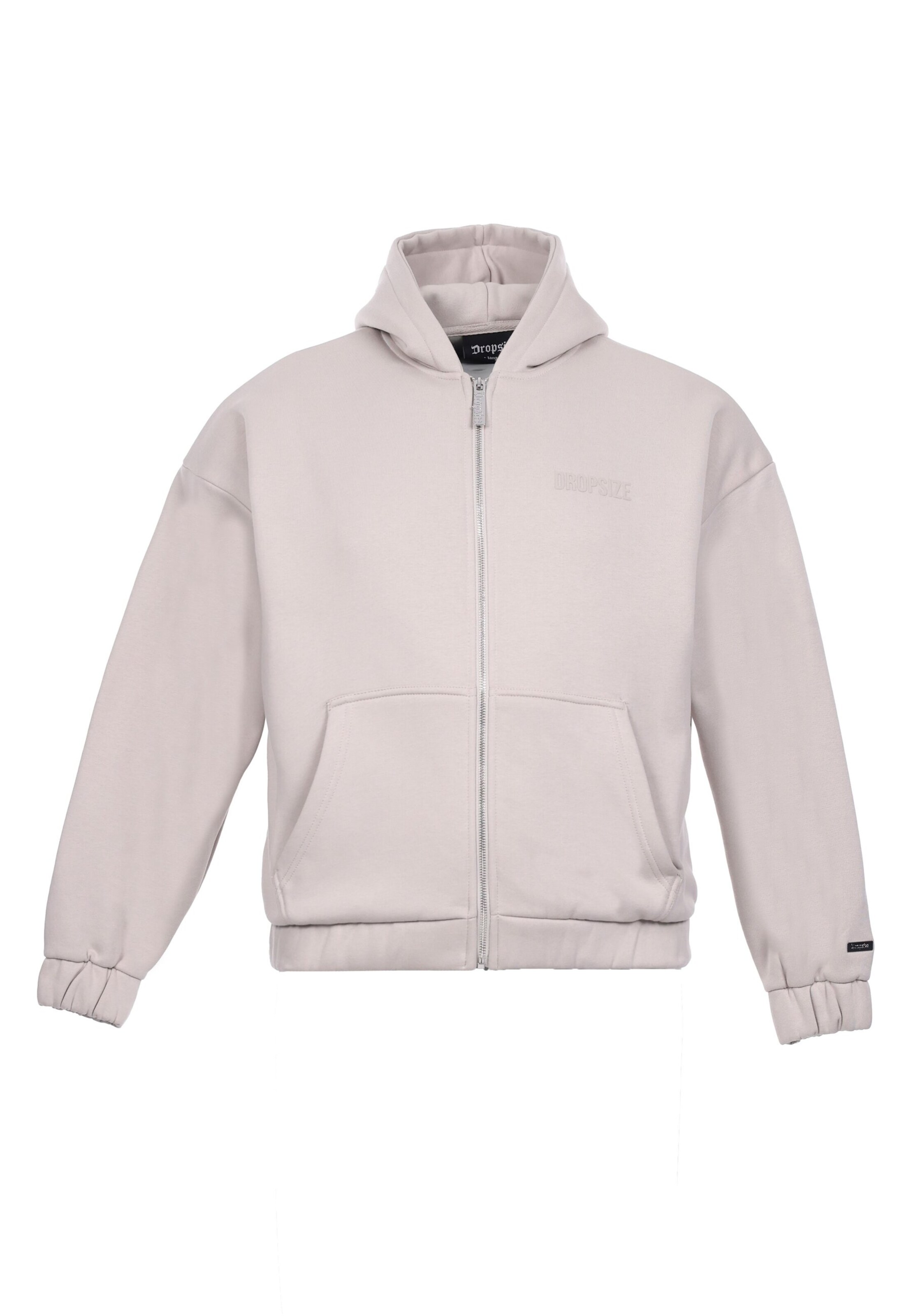 Dropsize Sweatjacke in Grau: Vorderseite