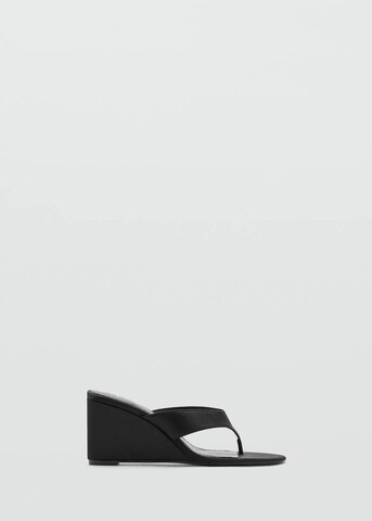 MANGO T-Bar Sandals 'Lirio' in Black
