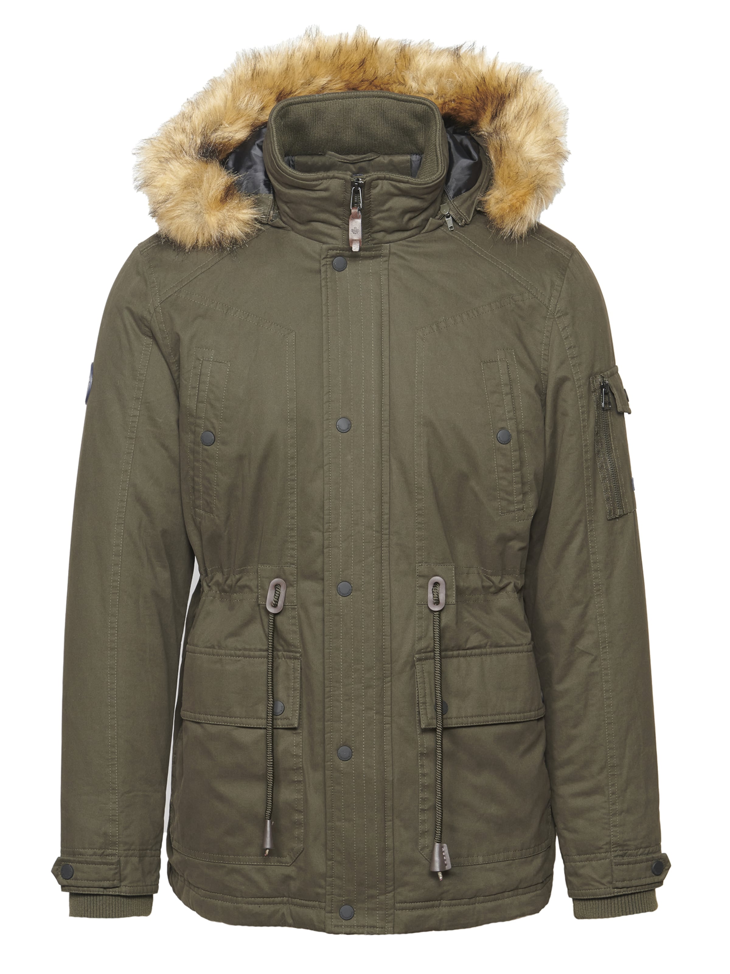 KOROSHI Зимняя куртка в Зеленый: спереди