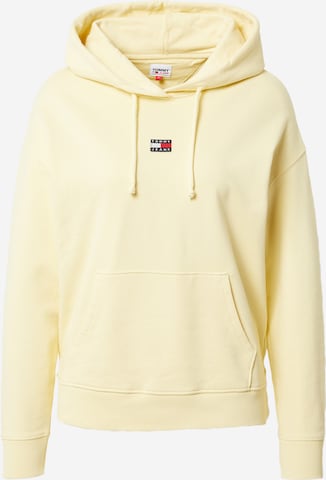 Felpa di Tommy Jeans in giallo: frontale