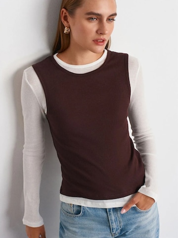 Dilvin Top in Brown