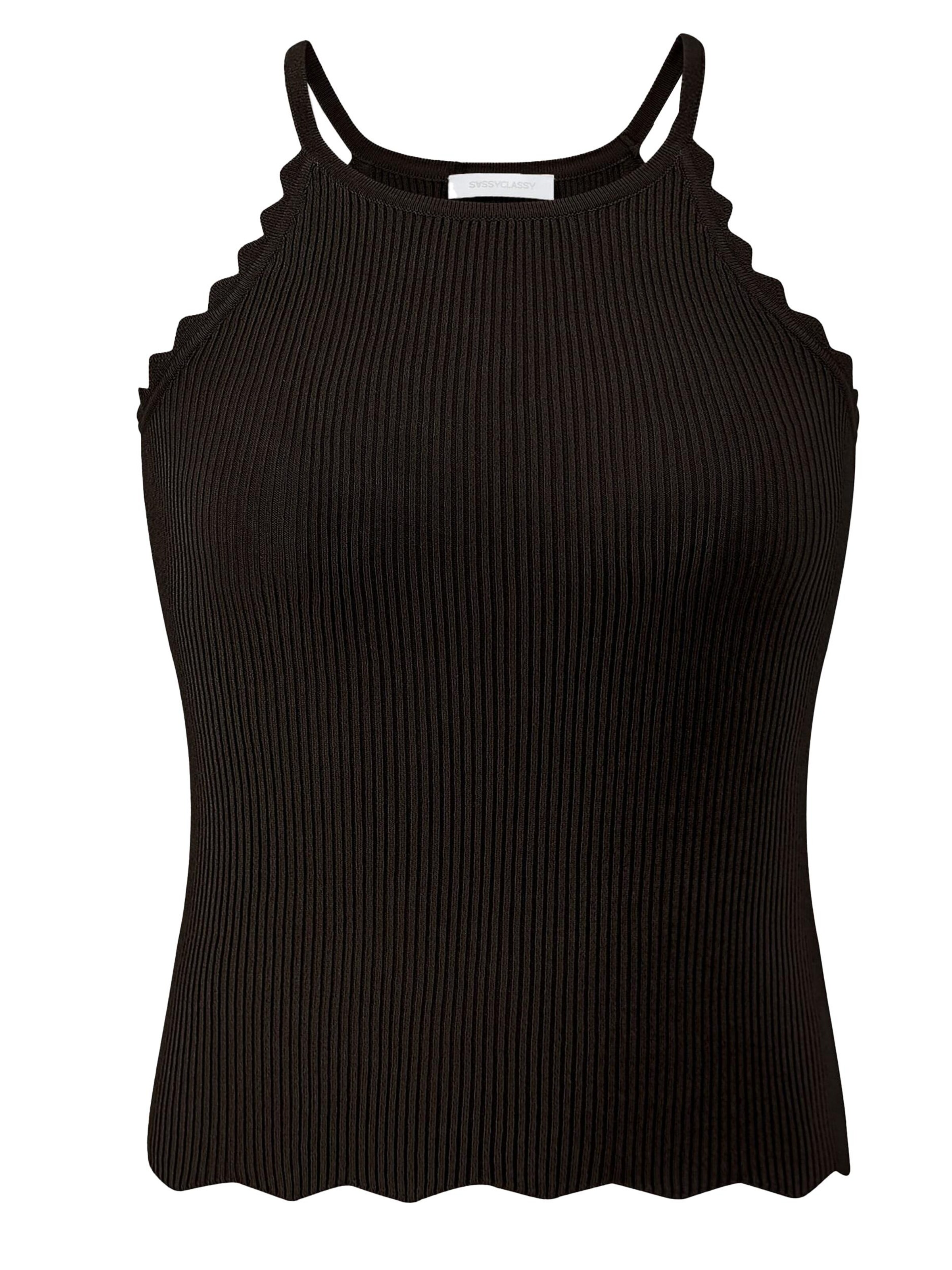 SASSYCLASSY Sticktop‌‌ in Schwarz: Vorderseite