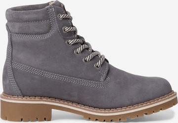 TAMARIS Lace-Up Ankle Boots in Grey