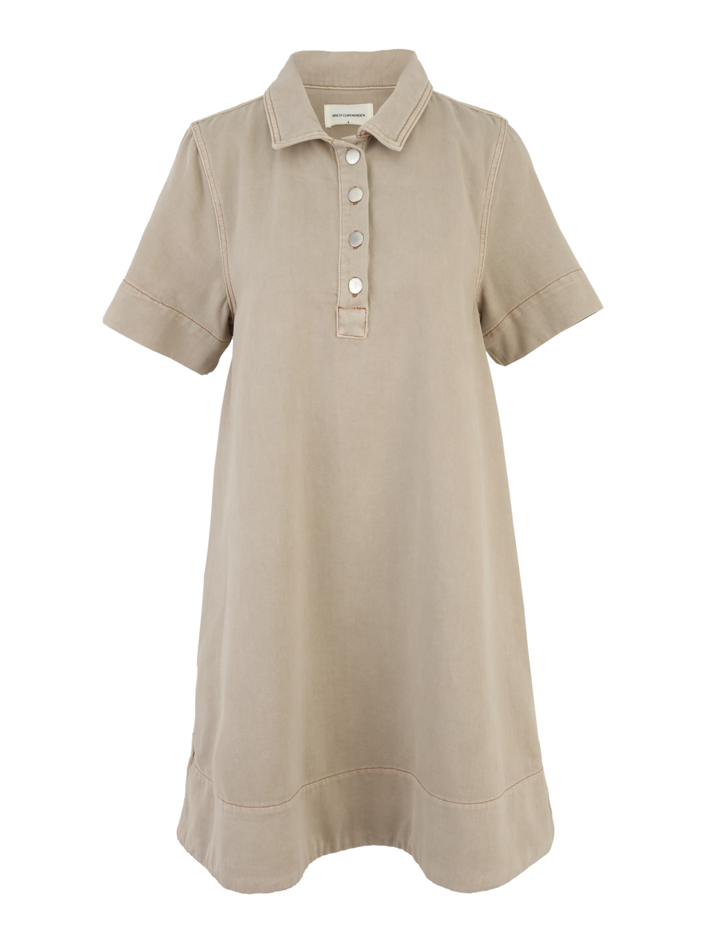 Abito camicia 'Lio' di MSCH COPENHAGEN in beige: frontale