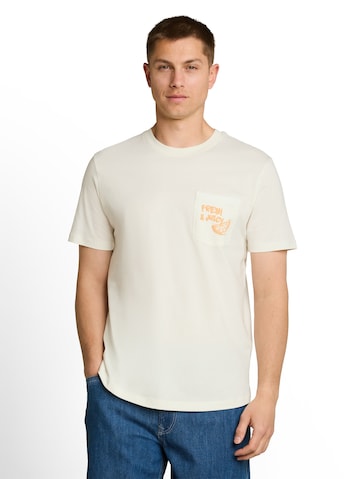 TOM TAILOR DENIM Shirt in Beige: front