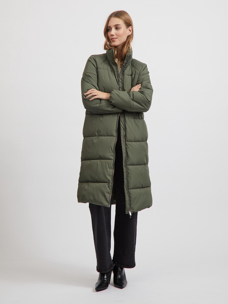 Abbigliamento Donna VILA Cappotto invernale Loui in Verde Scuro 