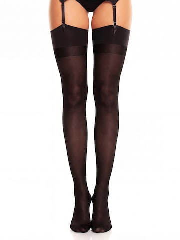 GLAMORY Halterlose Strümpfe 'Noir 60 Microfaser Strapse'‌‌‌‌‌‌‌ in Schwarz: Vorderseite