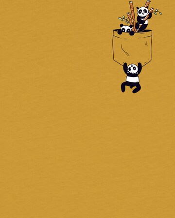 watabout.kids Shirt 'Pocket Pandas' in Yellow