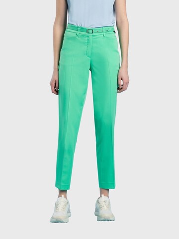 MORE & MORE Slim fit Pants in Green: front