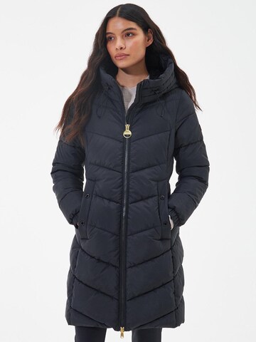 Barbour International Winter Coat in Black: front