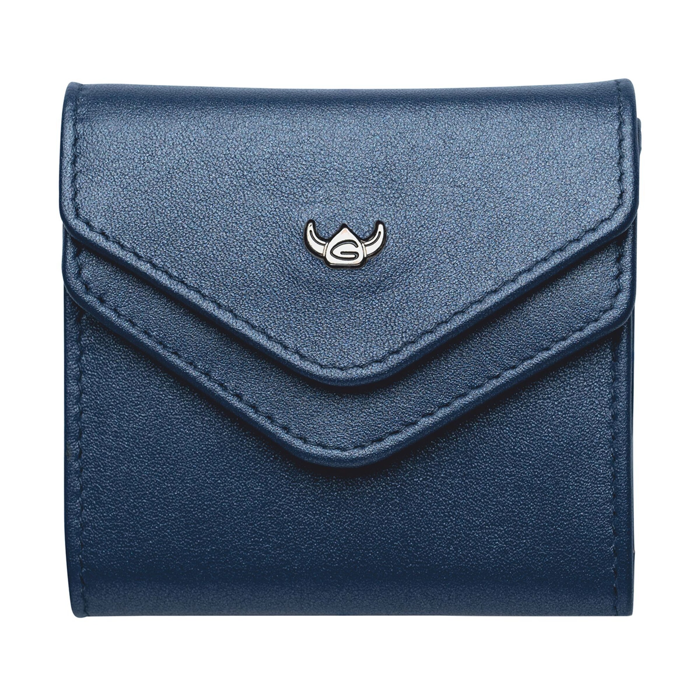 Portamonete 'Valencia' di GOLDEN HEAD in blu: frontale