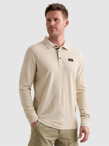 Pull-over 'American Classic polo shirt with long sleeves and flight pocket' PME Legend en beige : devant