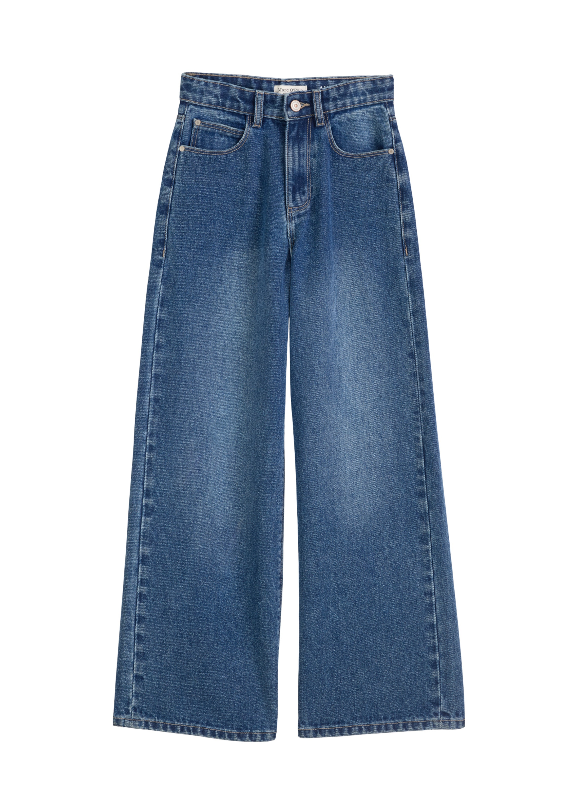 Marc O'Polo Wide leg Jeans in Blauw: voorkant