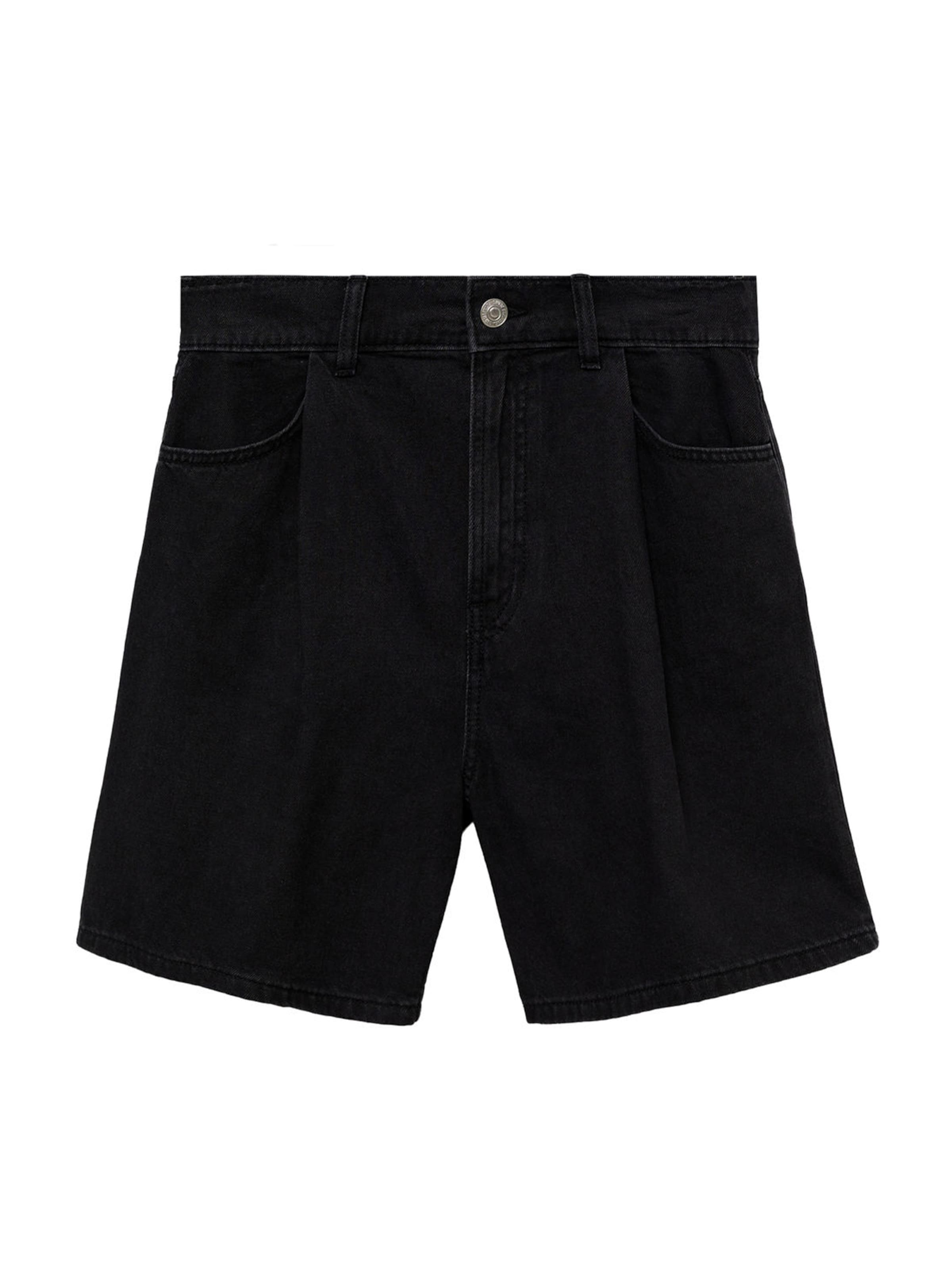 MANGO Широки крачоли Дънки 'MARINA' в черно: отпред