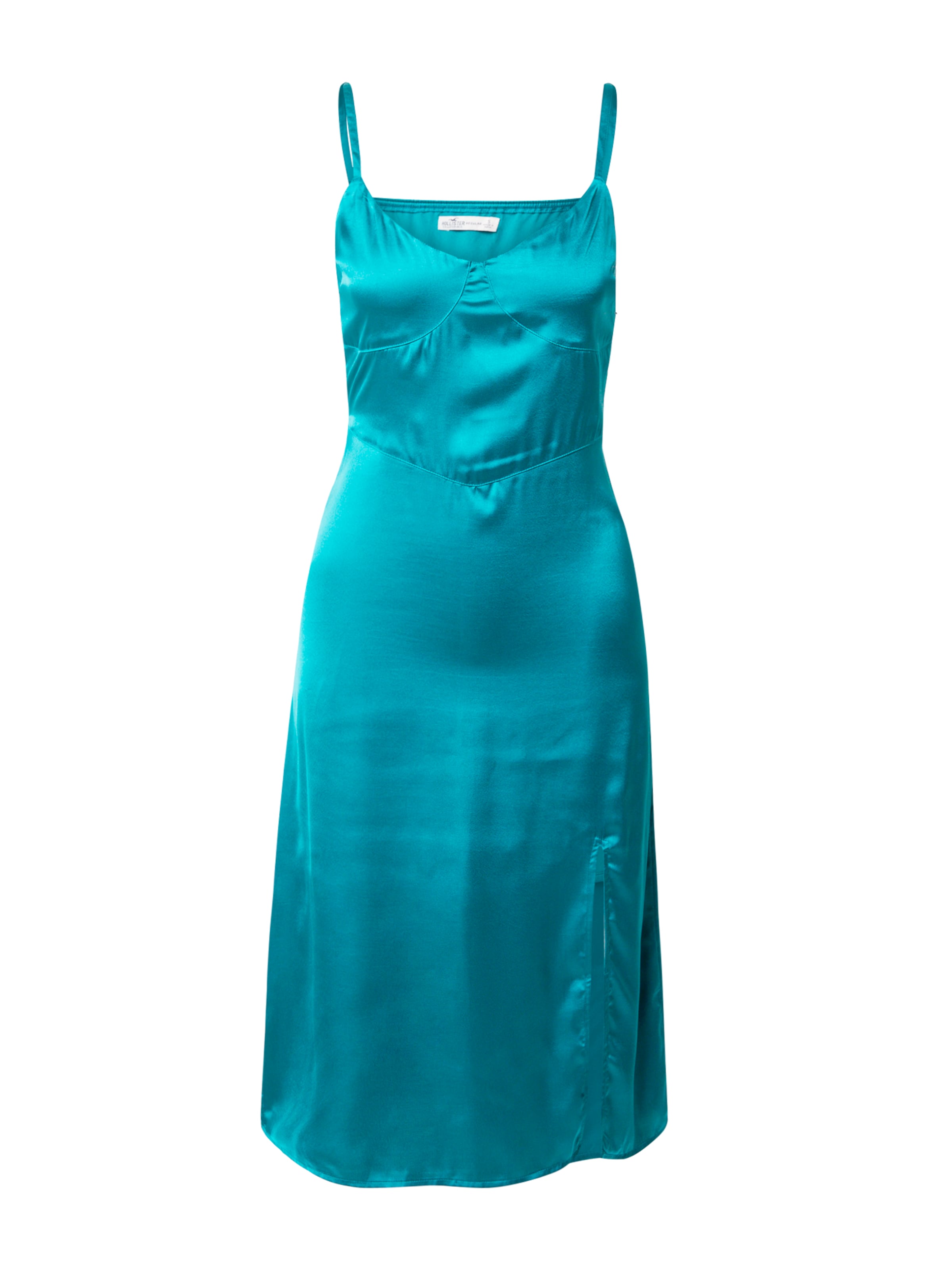 HOLLISTER Рокля за коктейл в зелено: отпред