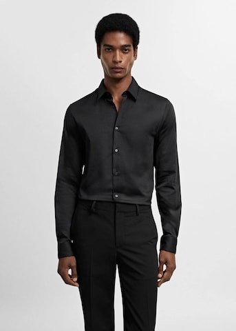 MANGO MAN Slim fit Button Up Shirt 'Emotion' in Black: front