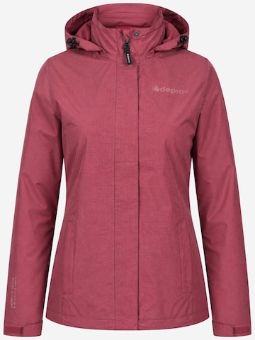 deproc Winter jacket 'Outdoorjacke LAVAL Damen Regenjacke, Wanderjacke' in Red